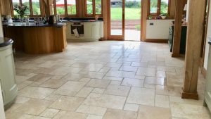 Natural stone floor cleaning